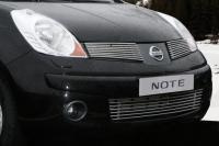 Декоративные элементы решётки радиатора d10 (2 элемента по 8 трубочек) "Nissan Note" хром, NNOT.92.2238