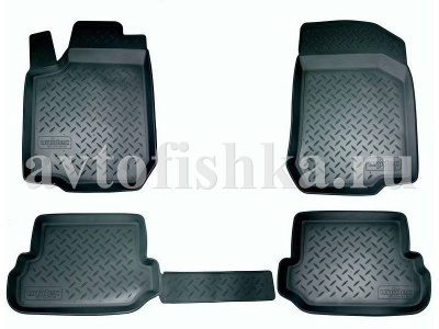 Коврики в салон передние Volkswagen Transporter T5 2003- полиуретановые черные Norplast